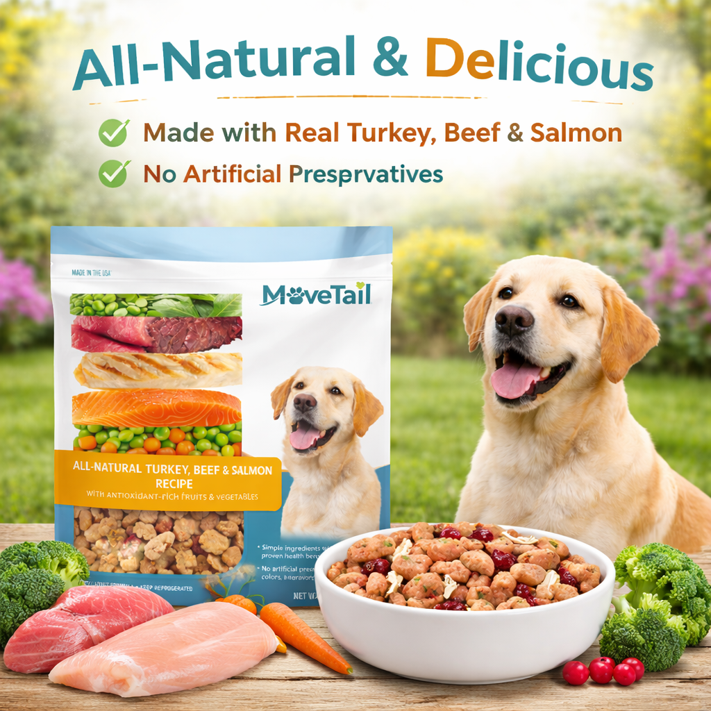 MoveTail All-Natural Turkey, Beef & Salmon Recipe