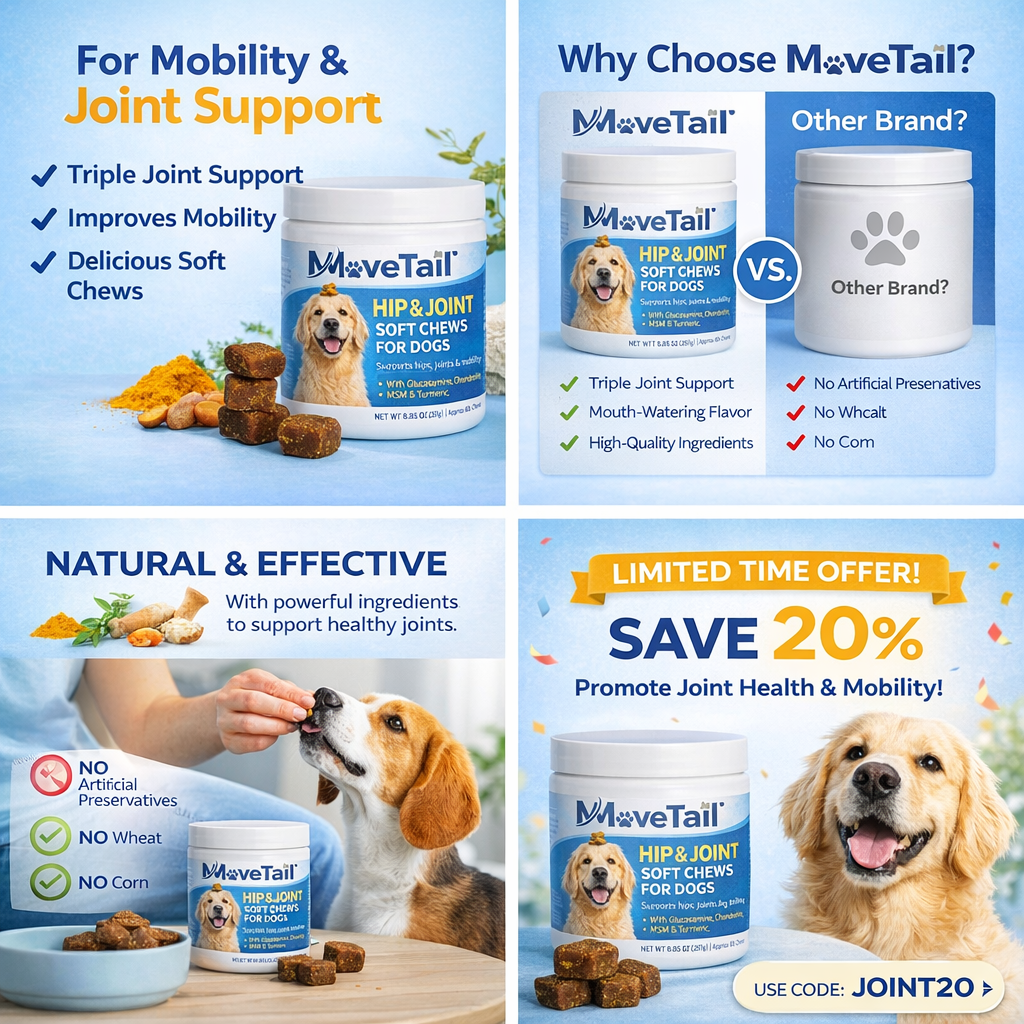 MoveTail Hip & Joint Soft Chews for Dogs
