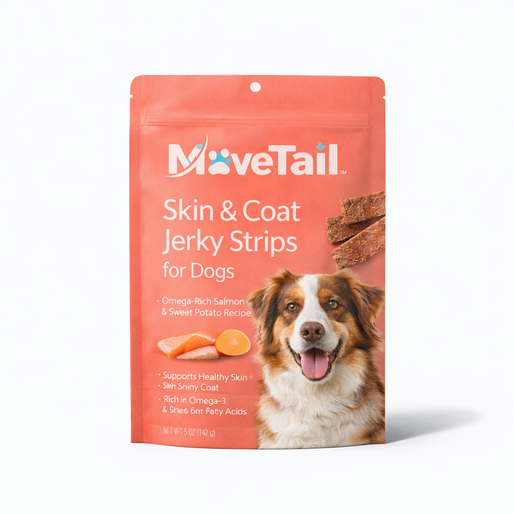 MoveTail Skin & Coat Jerky Strips for Dogs