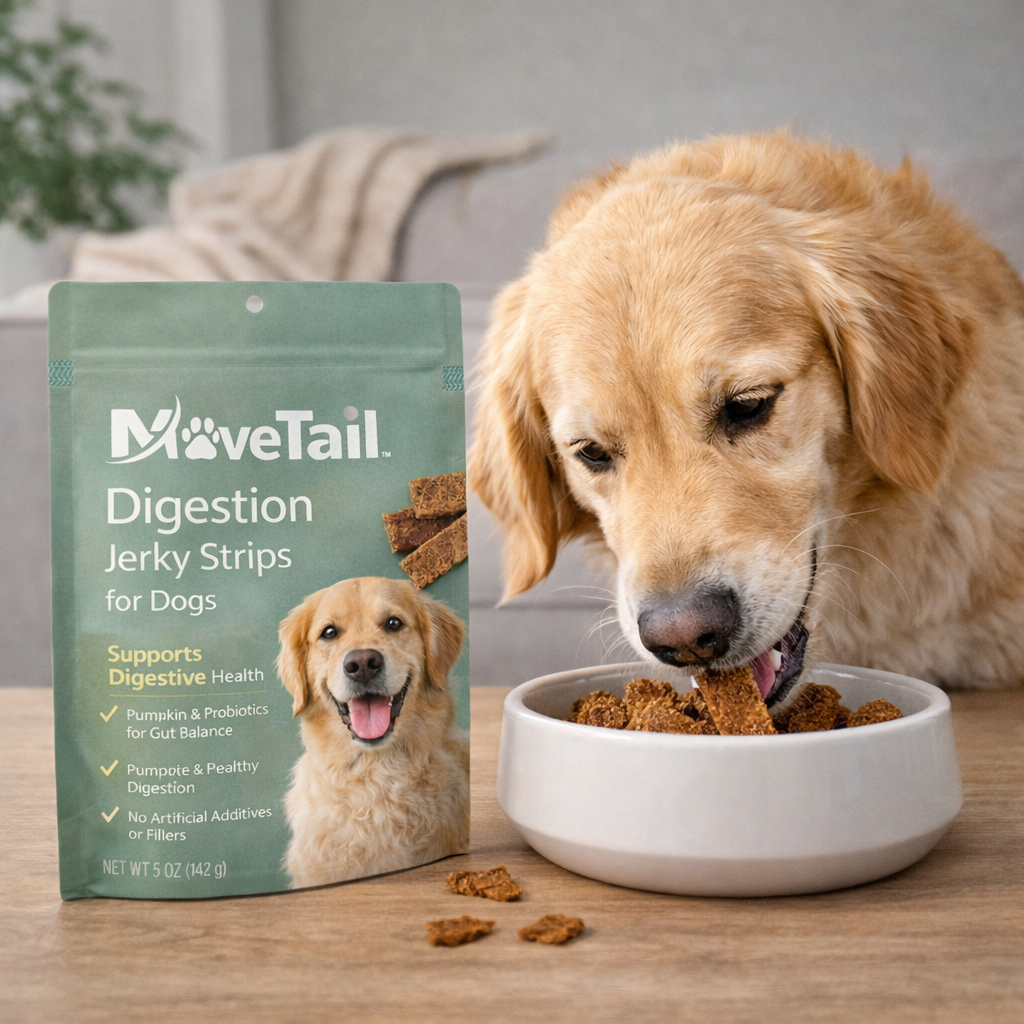 MoveTail Digestion Jerky Strips for Dogs