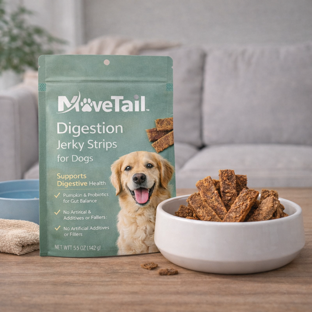 MoveTail Digestion Jerky Strips for Dogs
