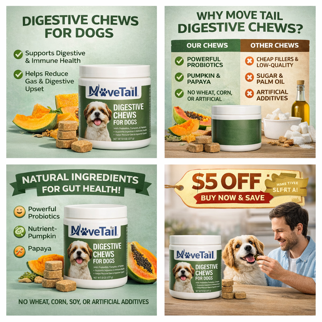 MoveTail Digestive Chews for Dogs