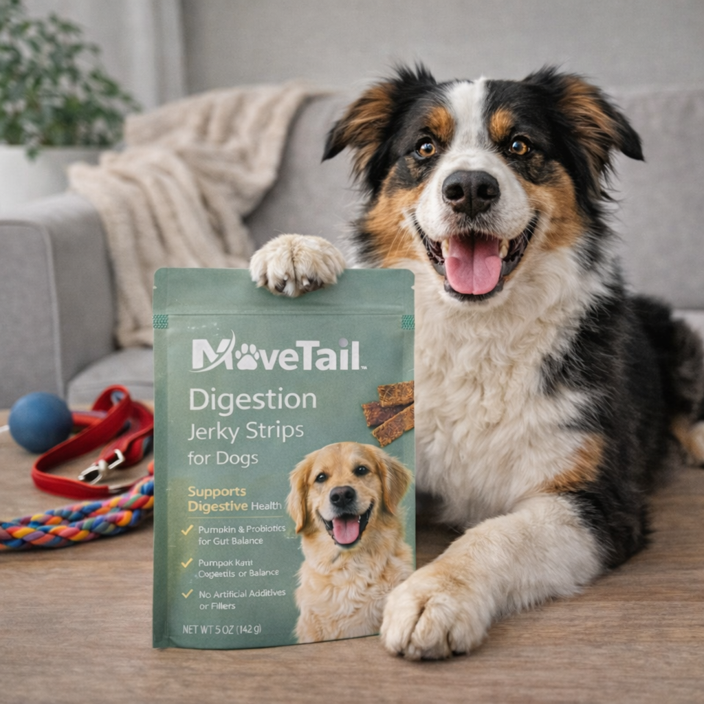 MoveTail Digestion Jerky Strips for Dogs